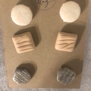 Three-pair set of boutique handmade earrings